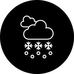 Snow Storm Line Inverted Icon