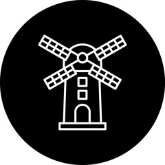 Windmill Line Inverted Icon