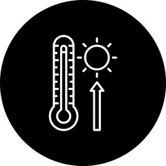 High Temperature Line Inverted Icon