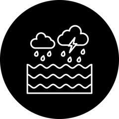 Sea Storm Line Inverted Icon