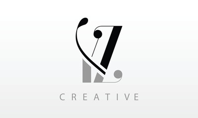 Initial Letter YZ Logo. YZ Letter Design Vector Illustration.