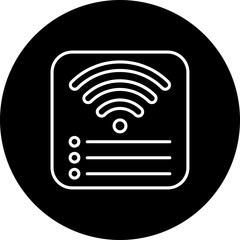 Wifi Connection Line Inverted Icon