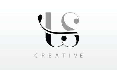 Initial Letter US Logo. US Letter Design Vector Illustration.