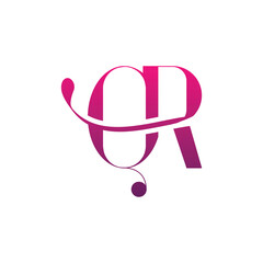 Initial Letter QR Logo. QR Letter Design Vector Illustration.