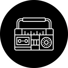 Obraz premium Radio Line Inverted Icon