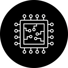 Microchip Line Inverted Icon
