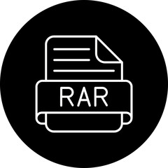 Rar Line Inverted Icon