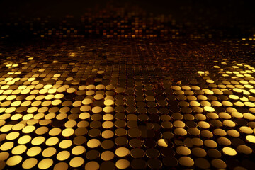 golden background. generative ai 