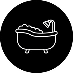 Bathtub Line Inverted Icon