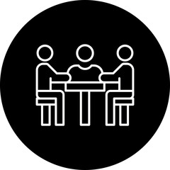 Meeting Line Inverted Icon