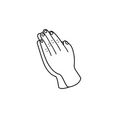 Hands praying with faith and hope, Praying concept.