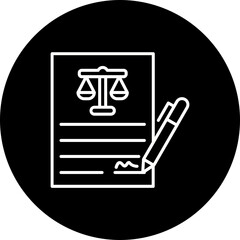 Contract Line Inverted Icon