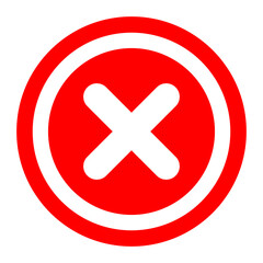 Obraz premium Cross Button Icon