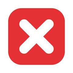 Fototapeta premium Cross Button Icon