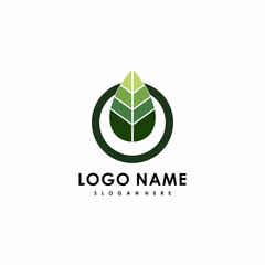 colored leaf vector logo illustration