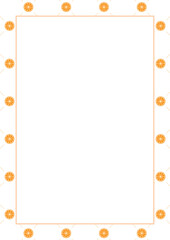 かわいいオレンジのシンプルなイラスト