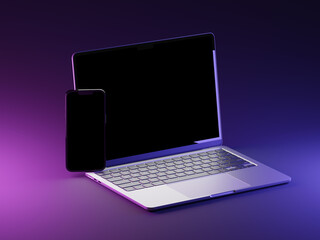 Isolated Devices Mockup.