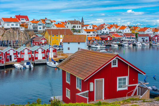 Waterfront promenade at Swedish village Sm&ouml;gen