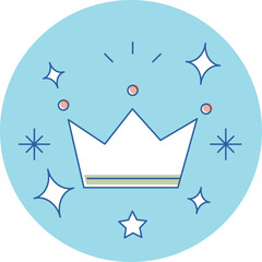 アイコン　3色塗　ランキング　王冠