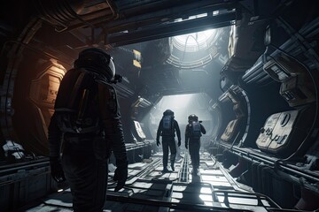 Team Astronauts Exploring Ancient