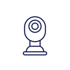 ip camera line icon, vector