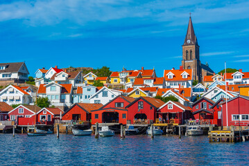 Seaside view of the Swedish village Fjällbacka