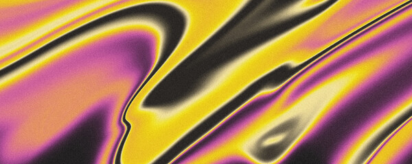 Pink and yellow liquid gradient grainy texture - obrazy, fototapety, plakaty