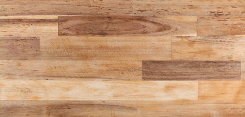 brown wooden background , old glued boards