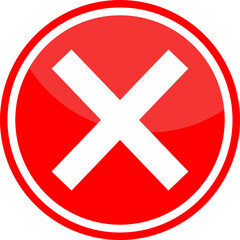 Obraz premium Cross Button