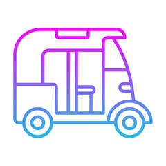Fototapeta premium Rickshaw Icon