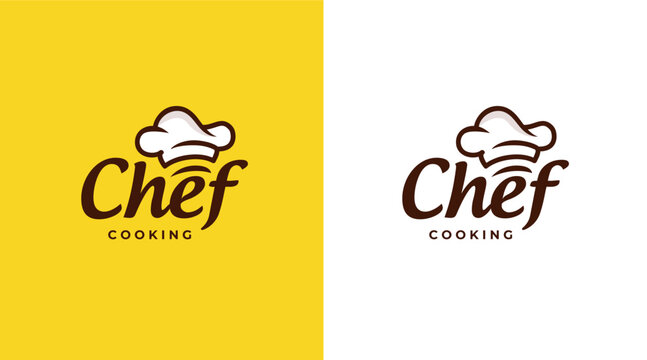 Food Chef restaurant logo design template