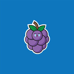 grape cute icon vector design