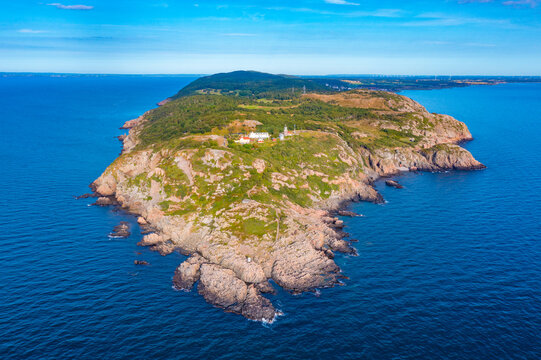 Aerial view of Kullaberg peninsula in Sweden
