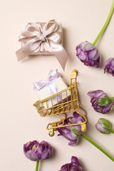 Concept of spring shopping and season sale