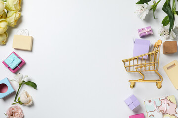 Concept of spring shopping and season sale