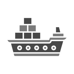 Obraz premium Cargo Ship Icon