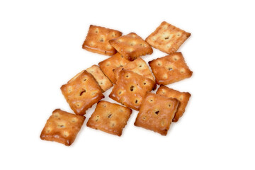 Biscuits, Salty cookies, isolated on white background