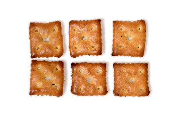 Biscuits, Salty cookies, isolated on white background
