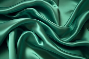 Obraz premium Cameo green silk texture background. AI generated