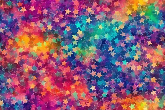 colorful starry sky background created with Generative AI technology