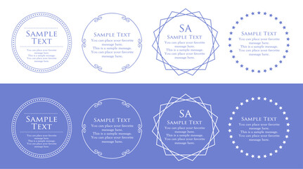 パステルブルーの美しいフレームデザイン。夏の色合い。