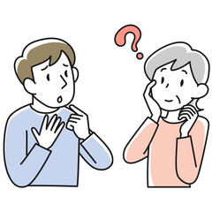 認知症により身近な人が誰かわからないシニア女性