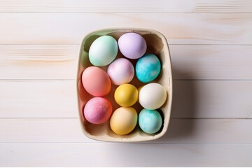 Fototapeta na wymiar easter eggs in a bowl