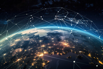 global communication network, network concept, world web