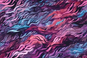 abstract painting composed of vibrant lines and shapes created with Generative AI technology