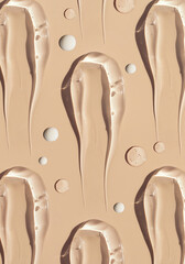 pattern texture gel serum on pastel beige background