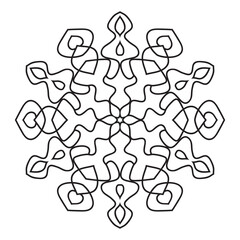 Easy mandala design for coloring. floral, Simple mandala. Geometric ornamental mandalas	