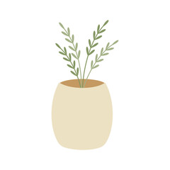 Cactus, Desert spingy plant, green plant in pot, pastel cute plant, vector