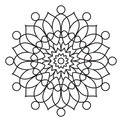 Easy mandala design for coloring. floral, Simple mandala. Geometric ornamental mandalas	