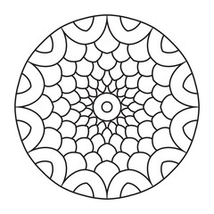 Easy mandala design for coloring. floral, Simple mandala. Geometric ornamental mandalas	